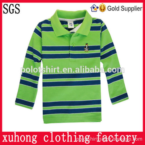 Long sleeve kid polo shirt factory